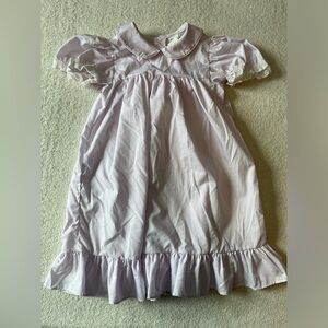 NWT Vintage Bryan dress, Peter Pan collar, back buttons, pale purple, sz 6/6x